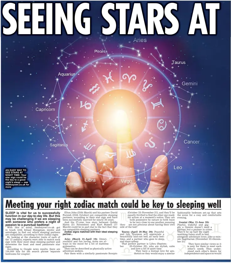Meeting your right zodiac match could be key to sleeping